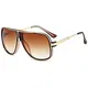 SHEEN KELLY Retro 80er Vintage Piloten Sonnenbrillen Metall Damen Herren Die klassische eyewear Neutral Große Braun brillen