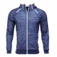 BicRad Herren Sweatshirtjacke Zip Hoodie Kapuzenjacke Meliert Slim Fit (M(Brust: 109CM / 42.9INCH), Marine)