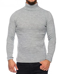 Karl's People Herren Feinstrick Rollkragenpullover K-107 Grau
