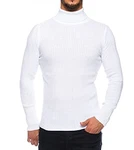 Karl's People Herren Feinstrick Rollkragenpullover K-107 Weiß