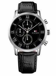 Herren Multi Zifferblatt Quarz Uhr mit Leder Armband 1791401