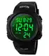 RSVOM Herren Digital Quarz Uhren mit Schwarz Silikon Armband 50M Wasserdicht Big Face Sport Armbanduhr mit Wecker Stoppuhr mit LED-Hintergrundbeleuchtung Digitaluhren für Männer