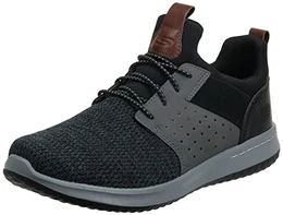 Herren Klassische Passform-delson-Camden Sneaker, schwarz/grau, 43 EU