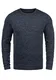PRODUKT Primus Herren Strickpullover Feinstrick Pullover Mit Rundhals Und Melierung, Größe:S, Farbe:Navy Blazer