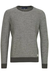Blend BHNathan Herren Strickpullover Feinstrick Pullover mit Rundhals-Ausschnitt Rippbündchen 100% Baumwolle Regular fit, Größe:M, Farbe:Ebony Grey (75111)