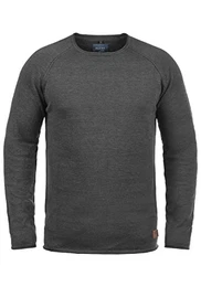 John Herren Strickpullover Feinstrick Pullover mit Rundhalsausschnitt, Größe:M, Farbe:Charcoal (818)