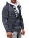 Baxboy Herren Strick-Pullover Zipper Kapuzenpullover Strickjacke mit Kapuze Gr. S bis 4XL RN-13277, Größe:M, Farbe:Blau/Ecru