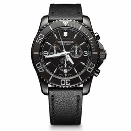 Herren Chronograph Quarz Uhr mit Leder Armband 241786