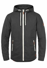 Bobby Herren Übergangsjacke Herrenjacke Jacke gefüttert mit Kapuze, Größe:M, Farbe:Phantom Grey (70010)