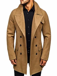 Herren Trenchcoat Mäntel Übergangsmantel Regenmantel Grabenmantel Übergangsjacke Dünn Kurzmäntel Frühling Leicht Elegant Business Regular Fit J.Boyz 1048 Camel M [4D4]