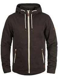 Bobby Herren Übergangsjacke Herrenjacke Jacke gefüttert mit Kapuze, Größe:S, Farbe:Coffee Brown (71507)
