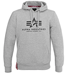 Alpha Ind. Basic Hoody Pullover grau heather