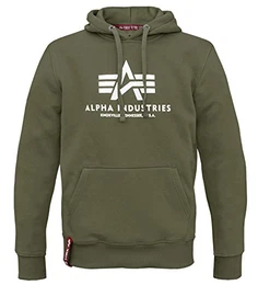 Alpha Ind. Basic Hoody Pullover dark green - M