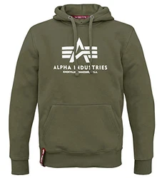Alpha Ind. Basic Hoody Pullover dunkelgrün