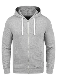 Paladius Herren Sweatjacke Kapuzenjacke Hoodie Mit Kapuze Reißverschluss Und Fleece-Innenseite, Größe:S, Farbe:Dark Grey Melange