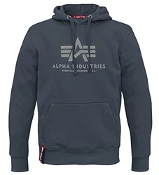 Alpha Ind. Basic Hoody Pullover reparatur-blau