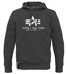 Alpha Ind. Basic Hoody Pullover schwarz - M