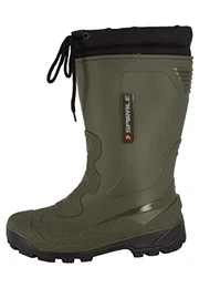 John Herren Gummistiefel Warm Gefüttert Winterstiefel Schneestiefel Warmfutter Arbeitstiefel Regenstiefel Wasserdicht, Grün Brown Oliva 0040n500, 46 EU