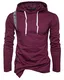 Anyu Herren Kängurutasche Lässige Kapuzenpullover Hoodie Sweatshirt Burgunderrot M