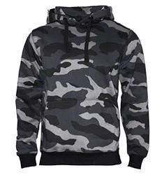 ROCK-IT Apparel Kapuzenpullover Herren Hoodie Workerhoodie Kapuzenpulli Sweatshirt Männer Hoody Camouflage Schwarz/Blau
