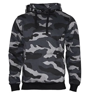 ROCK-IT Apparel Kapuzenpullover Herren Hoodie Workerhoodie Kapuzenpulli Sweatshirt Männer Hoody Camouflage Schwarz/Blau