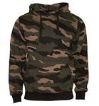 ROCK-IT Apparel Kapuzenpullover Herren Hoodie Workerhoodie Kapuzenpulli Sweatshirt Männer Hoody Grün/Braun