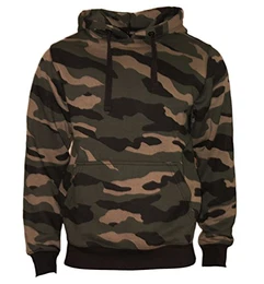 ® Kapuzenpullover Herren Hoodie Workerhoodie Kapuzenpulli Sweatshirt Männer Hoody Größe XS-5XL 380g hochwertig und sehr Soft Camouflage Grün/Braun Medium