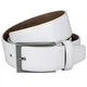 LINDENMANN Ledergürtel Herren/Gürtel Herren, Rindledergürtel XL bombiert, weiss, Größe/Size:85, Farbe/Color:weiß
