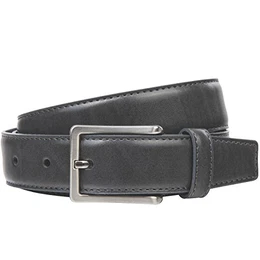 Ledergürtel Herren/Gürtel Herren, Rindledergürtel XL bombiert, grau, Größe/Size:100, Farbe/Color:grau