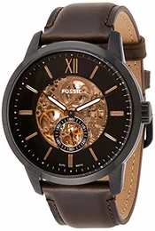 Herren Skeleton Automatik Uhr mit Leder Armband ME3155