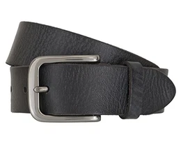 Gürtel Herrengürtel Ledergürtel Jeans Schwarz 6759, Farbe:Schwarz, Größen:85 (Herstellergröße 34 cm)