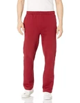 Amazon Essentials Herren Fleece-Jogginghose mit offenem Saum Rot