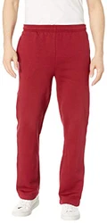 Amazon Essentials Herren Fleece-Jogginghose mit offenem Saum Rot