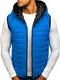 BOLF Herren Weste mit Kragen Kapuze J.Style AK87 Blau L [4D4]