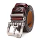 BISON DENIM Gürtel Herren,Ledergürtel Jeansgürtel Business Gürtel Metall Retro Denim Gürtel für Herren Kleidung 38mm Breit mit Geschenkbox N71223-1CM-130