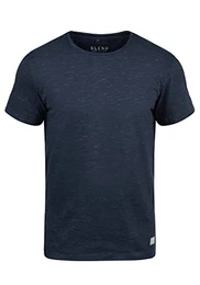 Barnd Herren T-Shirt Kurzarm Shirt Mit Rundhalsausschnitt, Größe:M, Farbe:Navy (70230)