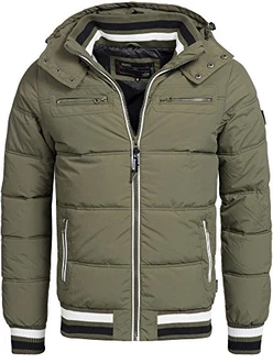 Indicode Herren Marlon Steppjacke in Daunenjacken-Optik Winterjacke Übergangsjacke
