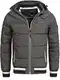 Indicode Herren Marlon Steppjacke in Daunenjacken-Optik   Winterjacke Übergangsjacke Raven M