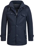 Indicode Herren Kurzmantel mit Stehkragen Brandon Navy