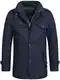 Indicode Herren Brandon Kurzmantel mit Stehkragen   Warmer Wollmantel kurzer Herrenmantel Wintermantel Winterjacke Herrenjacke Jacke Mantel für Männer Navy S