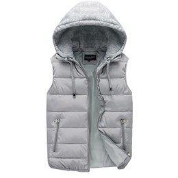 Herren Steppweste Leicht Winterweste Warm Ärmellos Jacke Sport Freizeit Kaputze