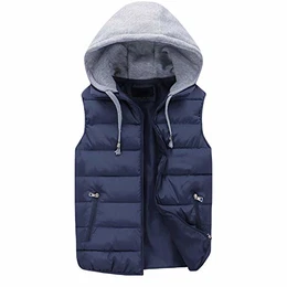 Herren Steppweste Leicht Winterweste Warm Ärmellos Jacke Sport Freizeit Kaputze