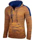 Baxboy Herren Strick-Pullover Kapuzenpullover Moderne Männer Pulli Grobstrick Strickjacke Winter-Freizeit-Jacke B-290, Farbe:Camel, Größe:M