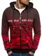 OZONEE Herren Kapuzenpullover Sweatjacke Sweatshirt Farbvarianten Kapuzenjacke Kapuzenpulli mit Reißverschluss Langarm Hoodie Sport Style Casual Fitness Training Basic J.Style DD86 M ROT