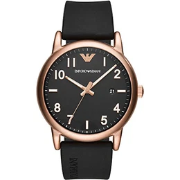 Herren Analog Quarz Uhr mit Silikon Armband AR11097