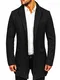 BOLF Herren Mantel Wintermantel Kurzmantel Winterjacke Stehkragen Reverskragen Elegant Business Freizeit Warm Gefüttert J.Boyz 1047 Schwarz M [4D4]