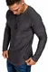 Amaci&Sons Oversize Vintage Herren Pullover Biker-Style Hoodie Sweatshirt Crew-Neck 6069 Iron M
