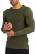 LEIF NELSON Herren Strickpullover Basic Rundhals Crew Neck Sweatshirt Langarm Sweater Feinstrick LN20729, Größe L, Khaki