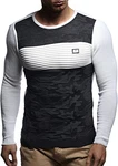 Leif Nelson Herren Strick-Pullover Rundhals-Ausschnitt Slim Fit (LN1645, FBA-1830) Ecru (LN1645)
