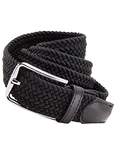 LisaModa Herren Stretch Flechtgürtel LM1000 Schwarz